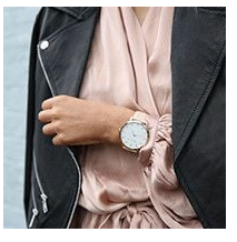 model with watch
